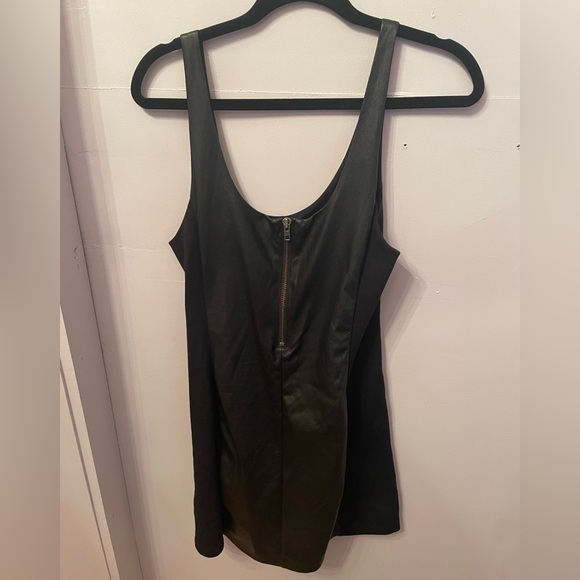 VINTAGE Free People Leather Panel Mini - Picture 3 of 3